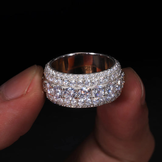5 Layer Moissanite Diamanten Band Ring