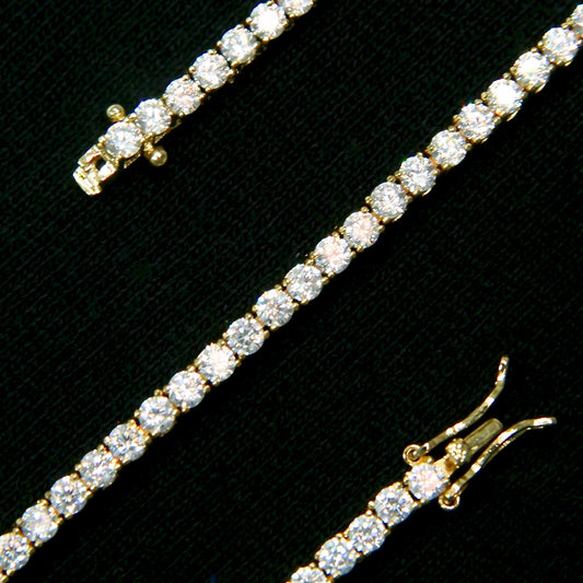 3MM GOLD PLATED TENNIS KETTING