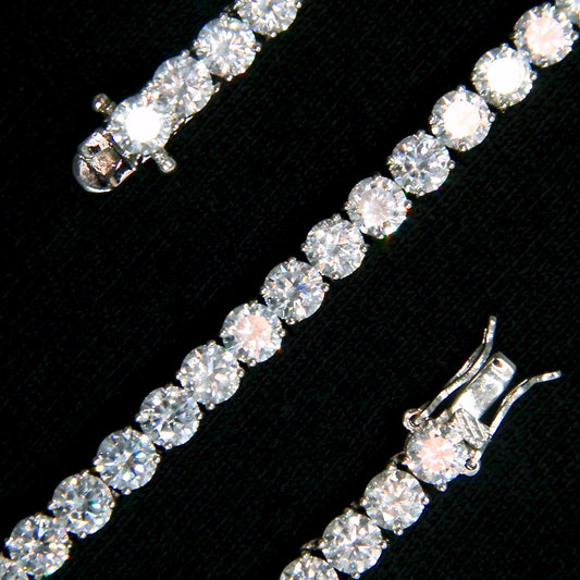 5mm White Gold Plated Tennis Chain