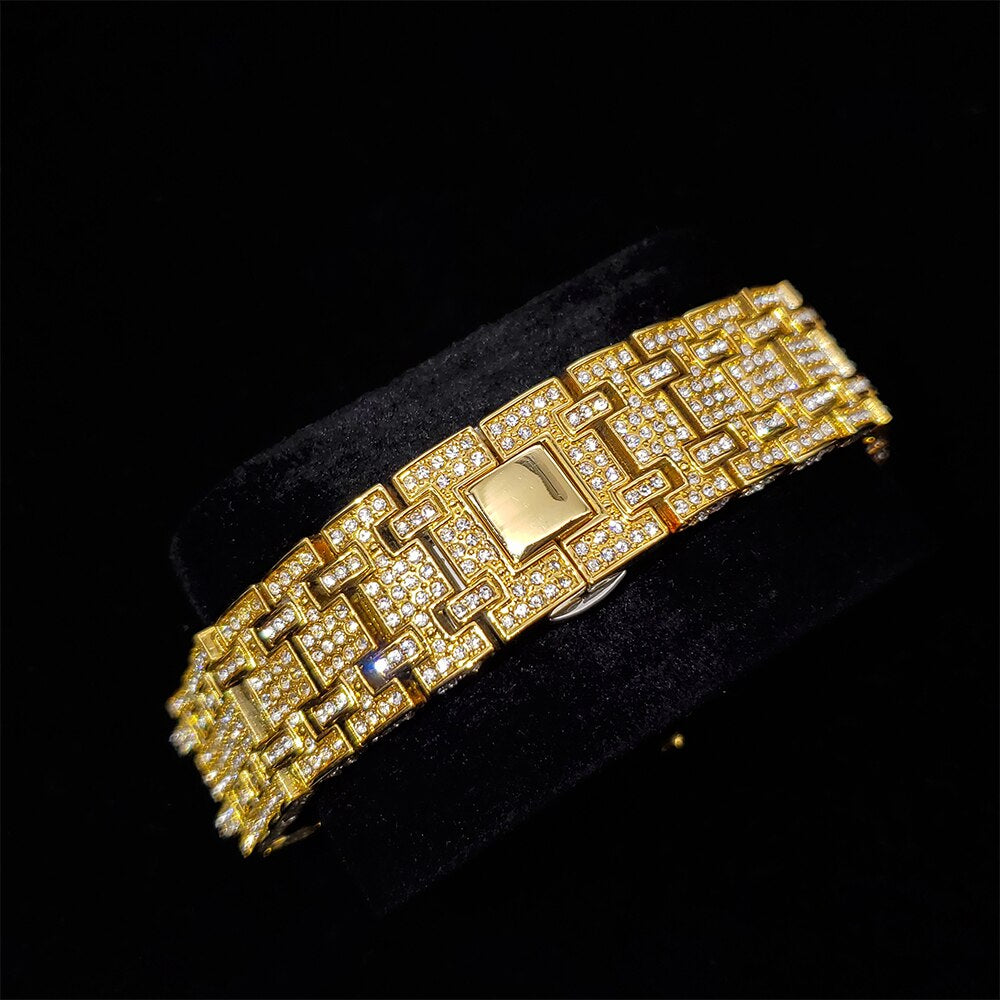 Royal Majestic Arabic 42mm – Fully Iced Goud Verguld Horloge