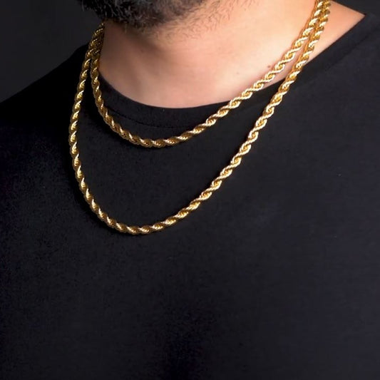 6mm Gold Plated Dookie Rope Chain
