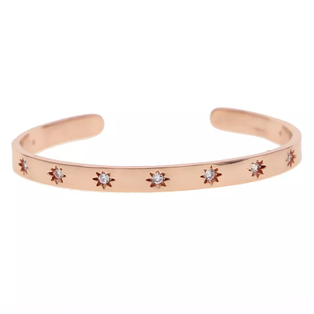 Bracelet Étoile Plaqué Or Rose