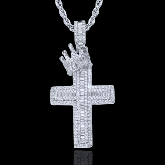 Couronne Croix Pendentif