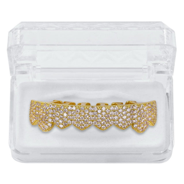 8/8 Premium ICED OUT Grillz Set – Gold Plated