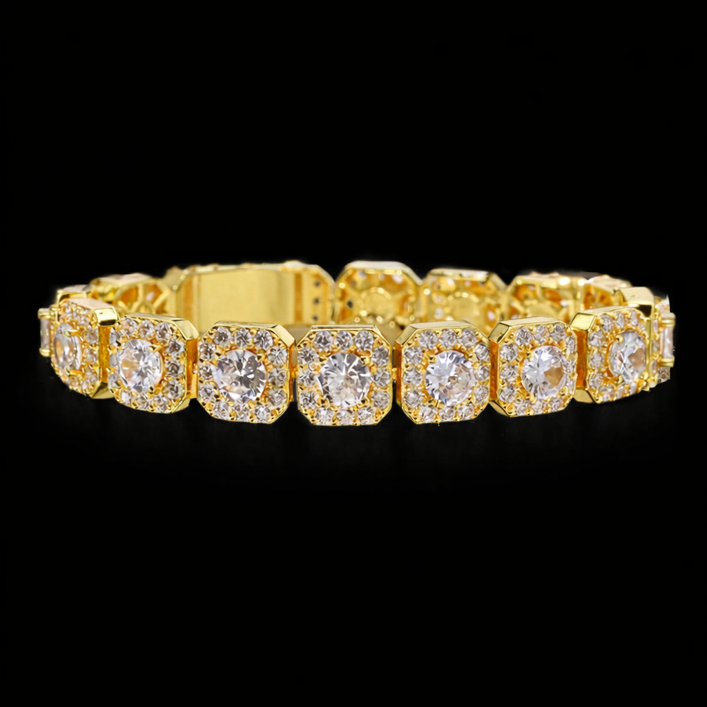 10mm Clustered Tennis Bracelet