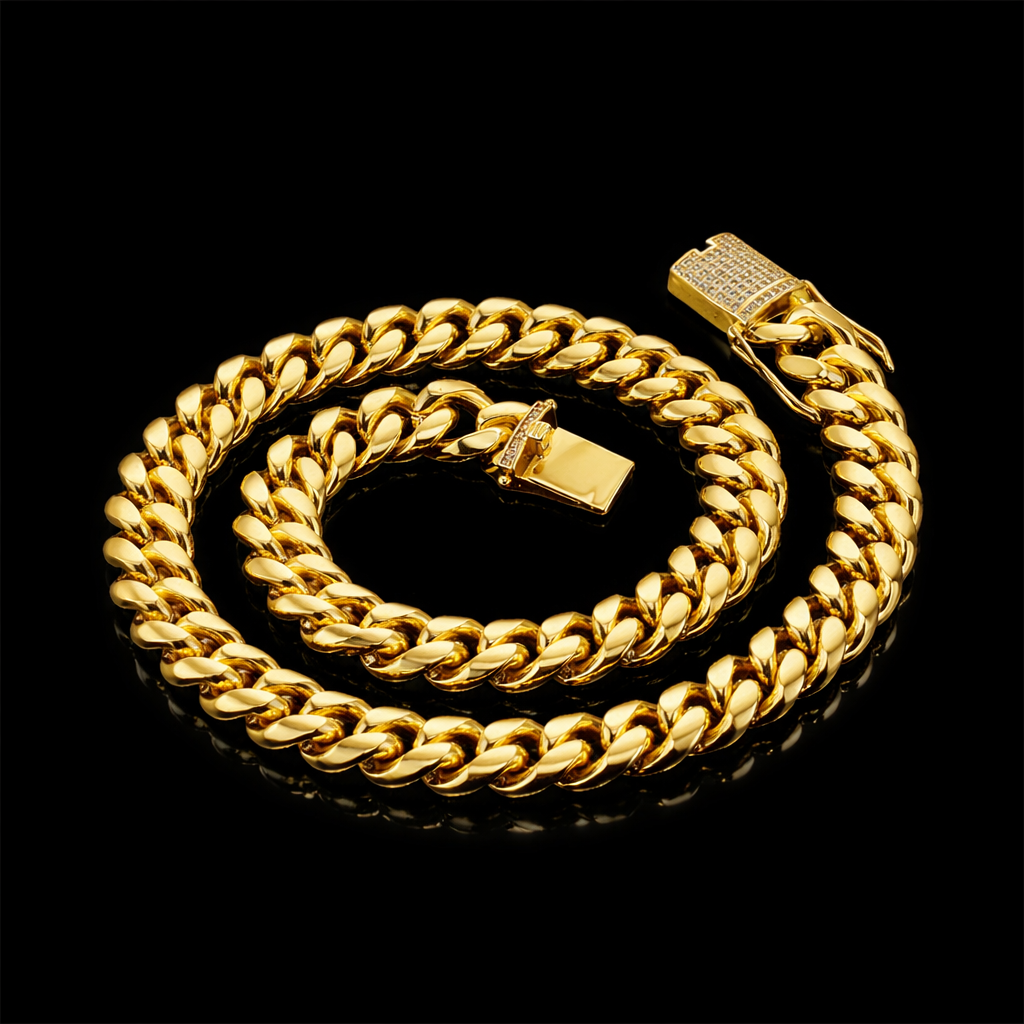 Pendentif Death Row plaqué or blanc