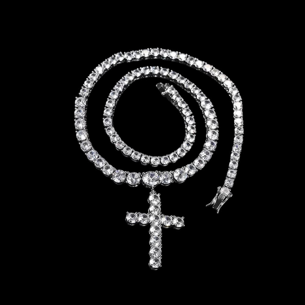 Iced Kruis Tennis Ketting – 4–6mm