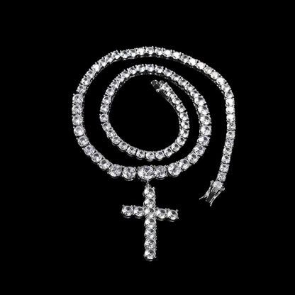 Iced Kruis Tennis Ketting – 4–6mm