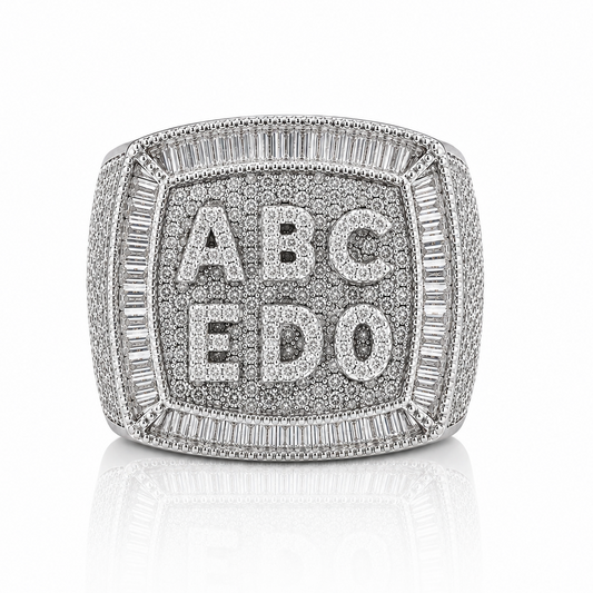 Personalized Diamond Name Ring
