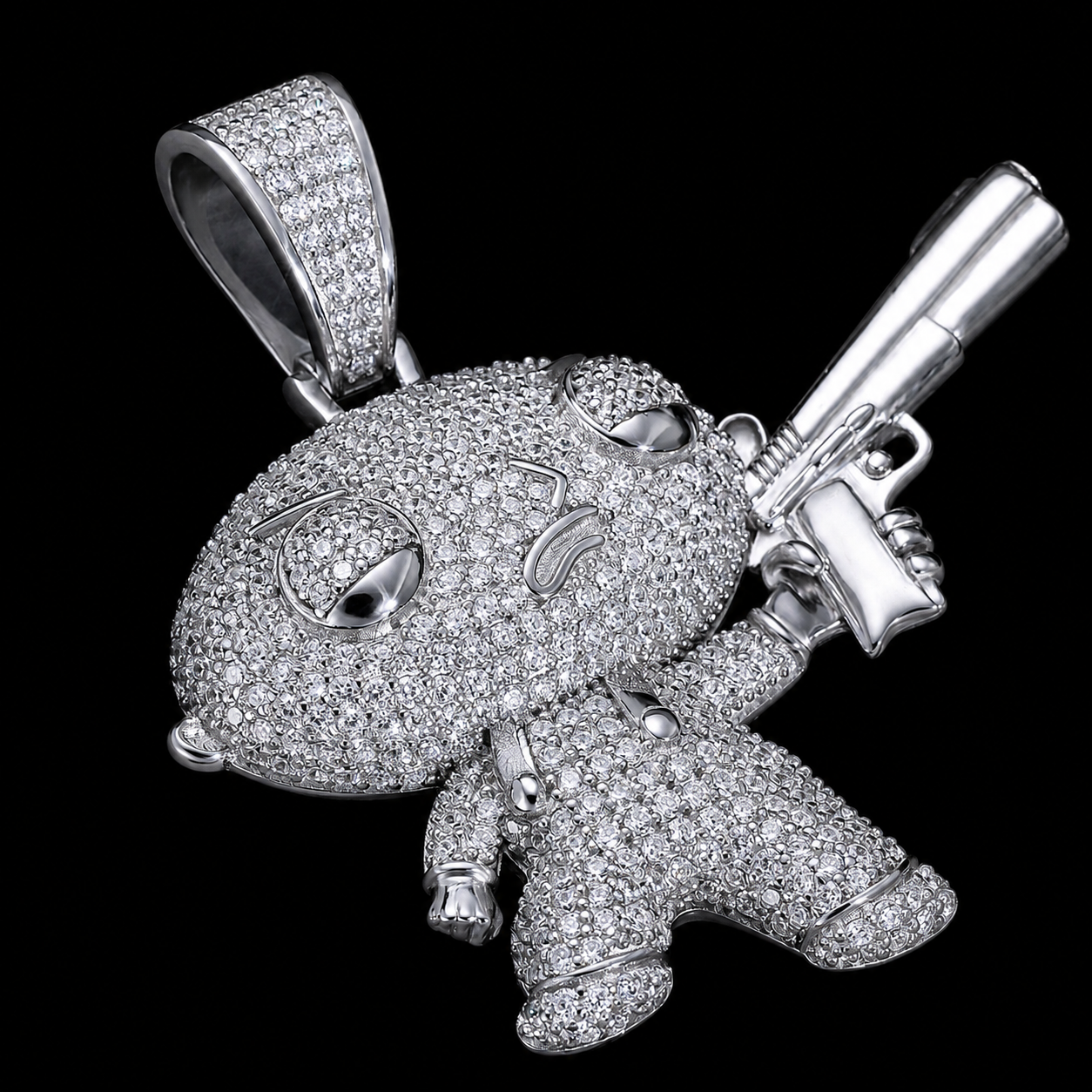 Moissanite Diamond Stewie Pendant