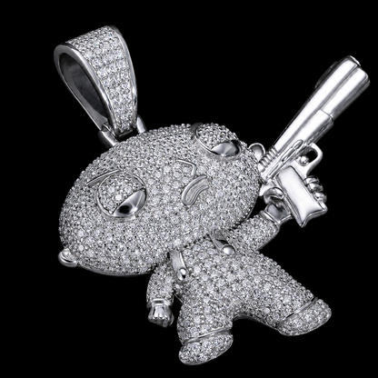 Moissanite Diamond Stewie Pendant