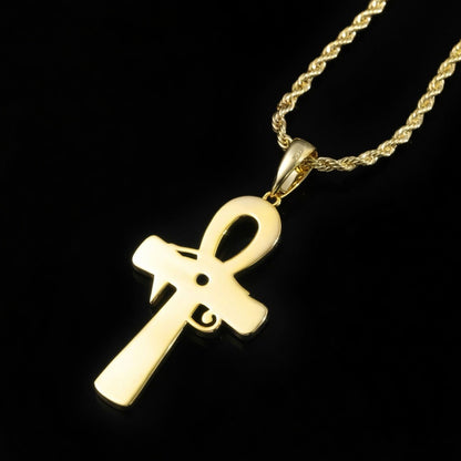 Sapphire Ankh Hieroglyph Pendant