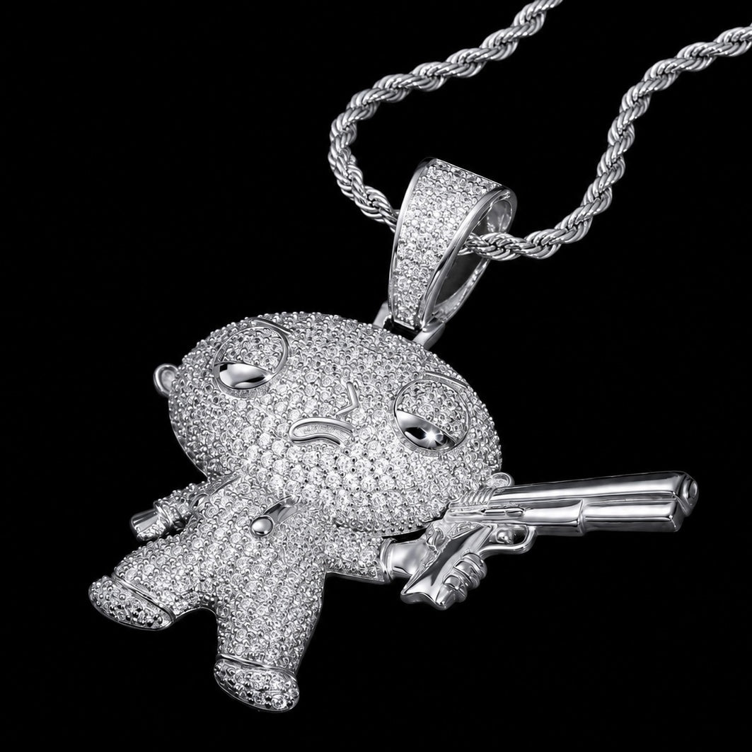 Moissanite Diamond Stewie Pendant