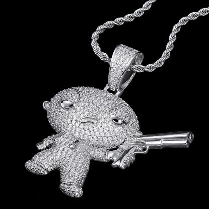 Moissanite Diamond Stewie Pendant