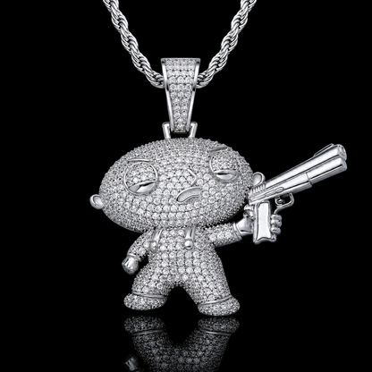 Moissanite Diamond Stewie Pendant
