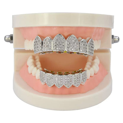 6-Tooth ICED OUT Royal Lower Grillz