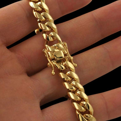 10mm Luxury Gold Miami Cuban Link Bracelet