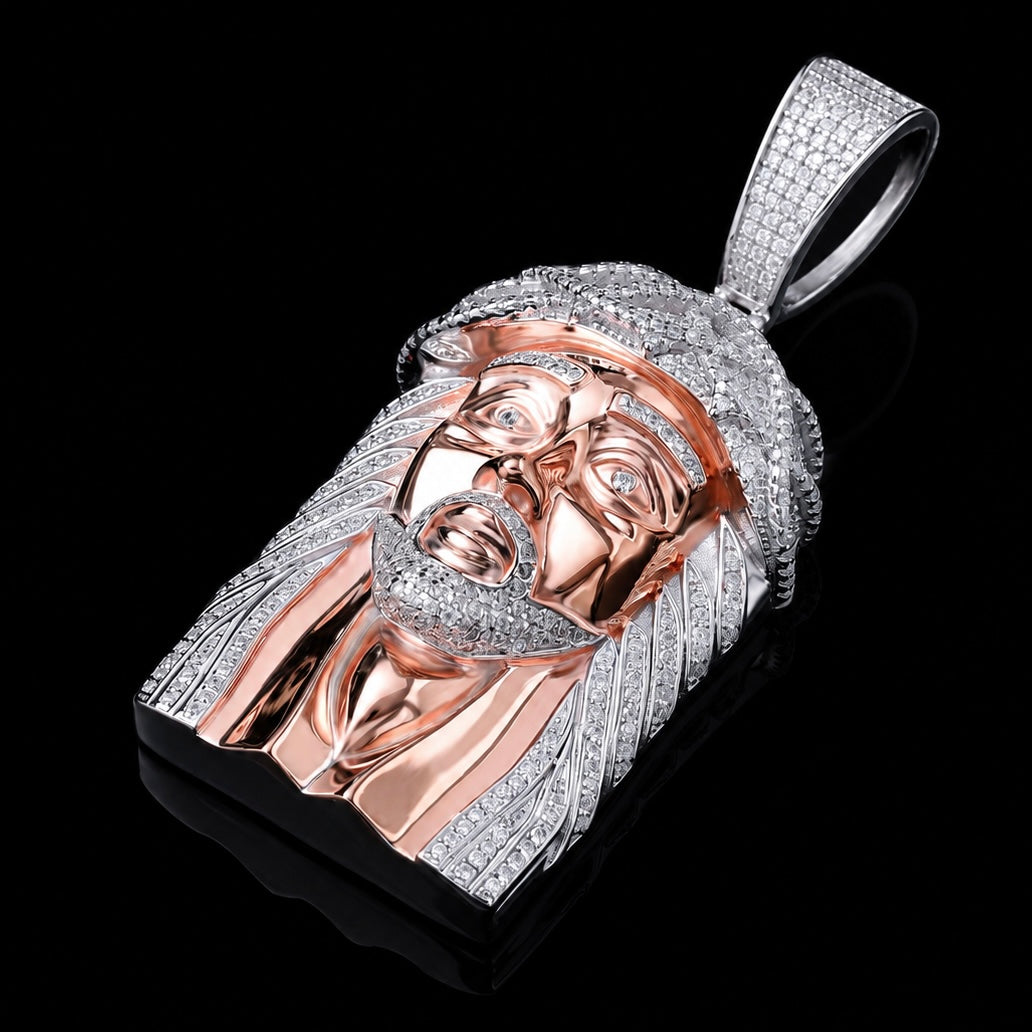 Rose Face Jesus Pendant