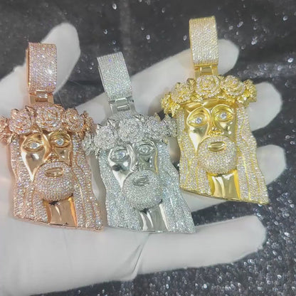 Crown Of Roses Jesus Pendant