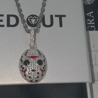 Moissanite Diamond Hockey Mask Pendant