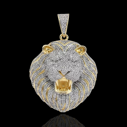 Pendentif Tête de Lion Iced Out Premium